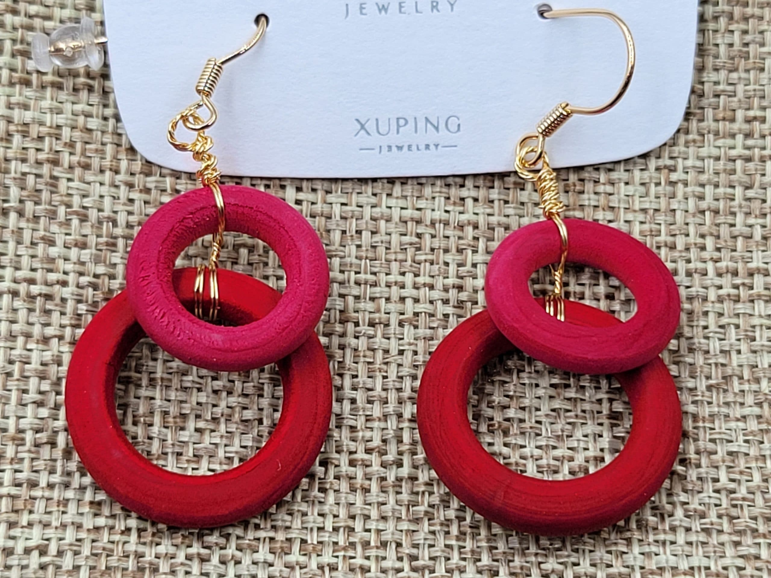 Сережки Xuping 24 мм в. 50 мм 18к