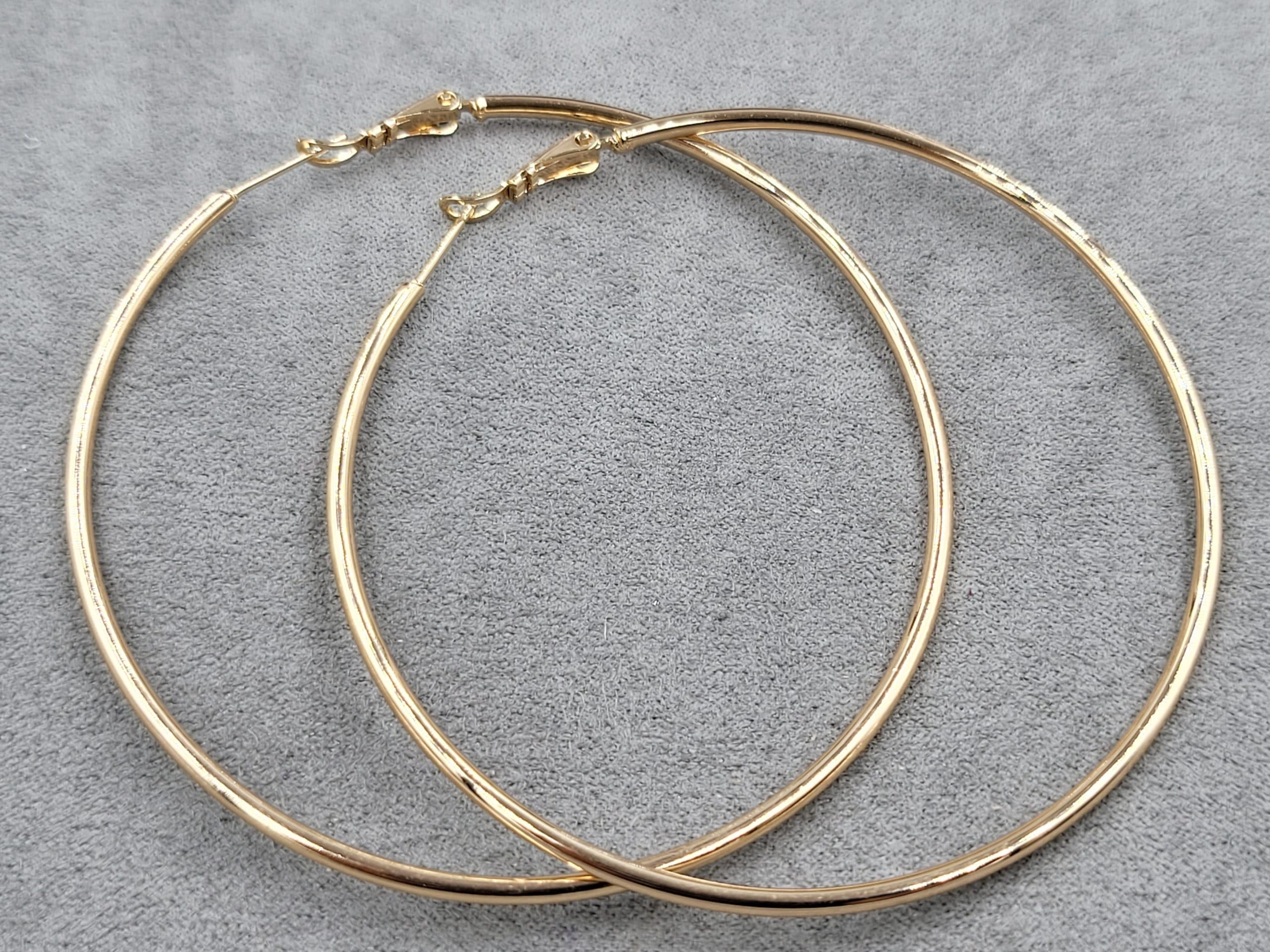 Сережки кільця M&L Xuping 2 мм д. 70 мм позолота 18к