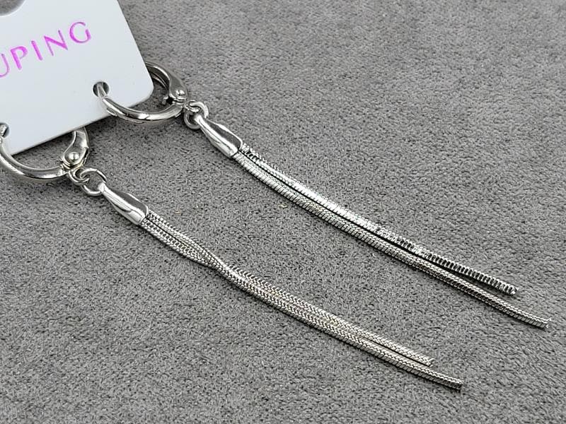 Сережки Xuping в. 65 мм родій круглий замок