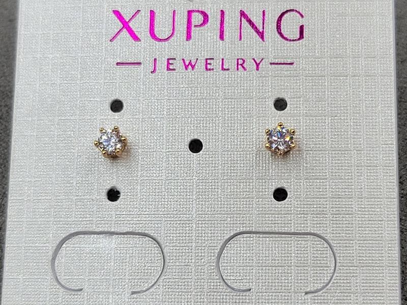 Гвоздики 3,5 мм Xuping колір 18к