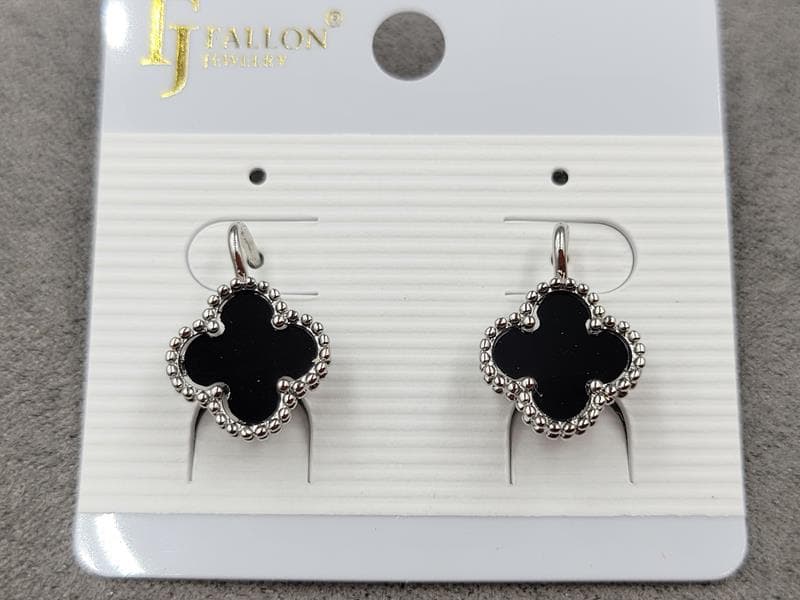 Сережки Fallon 12*17 мм англійський замок родій