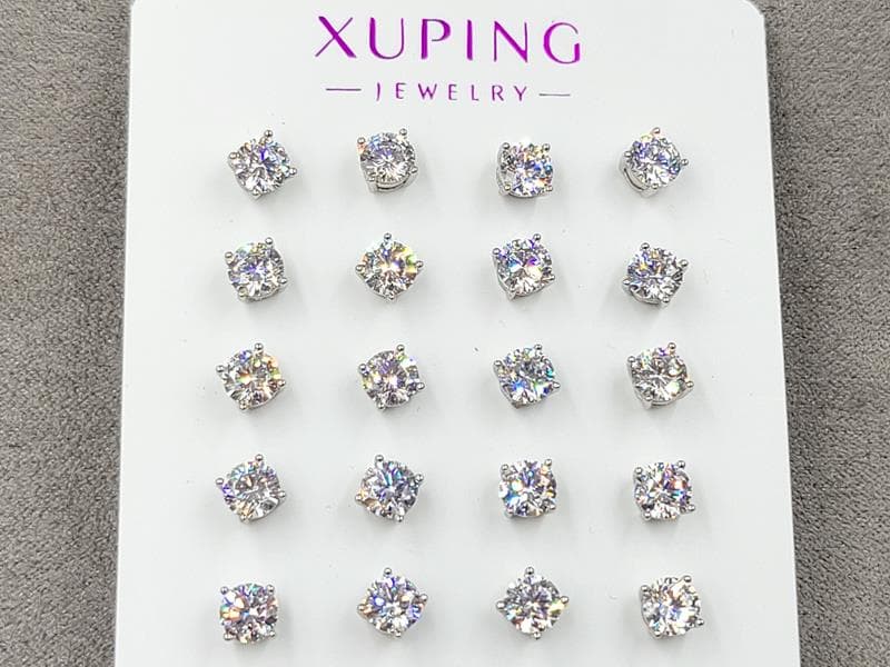 Гвоздики 5 мм Xuping родій 1 пара