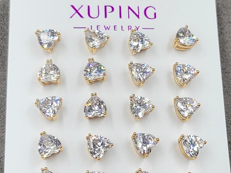 Гвоздики 6,5 мм Xuping колір 18к 1 пара