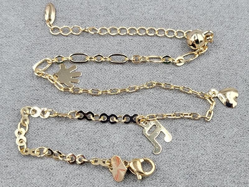 Браслет  на ногу Xuping 2 мм довжина 24+5 см колір 18к