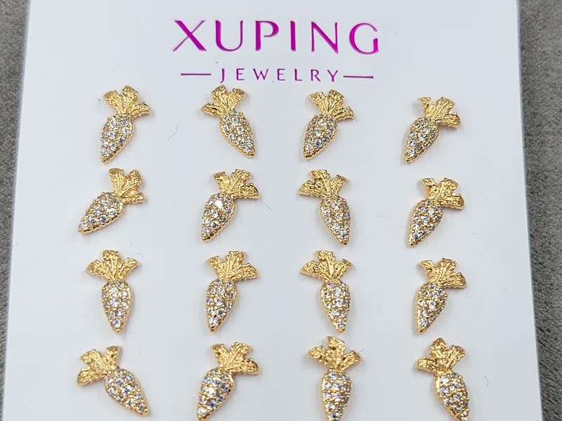 Гвоздики 6*10 мм Xuping колір 18к