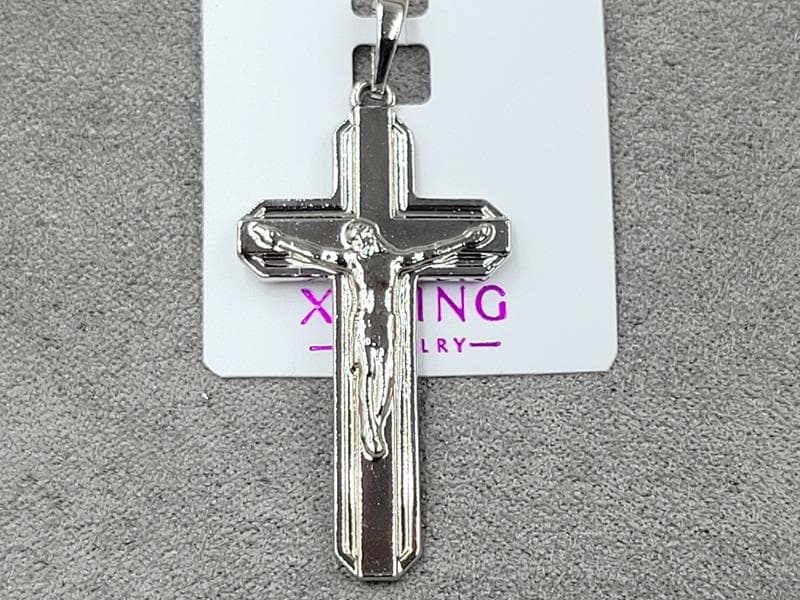 Хрестик Xuping 20 мм висота 44 мм родій