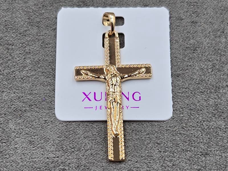 Хрестик Xuping 20 мм висота 42 мм колір 18к