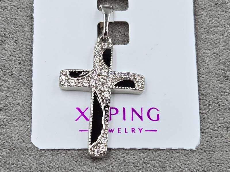 Хрестик Xuping 16 мм висота 30 мм родій