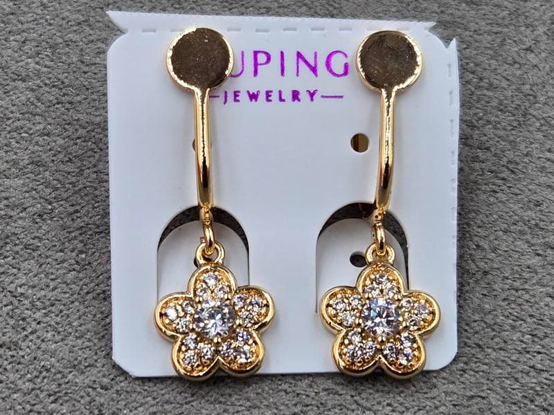 Кліпси Xuping 10 мм висота 26 мм колір 18к