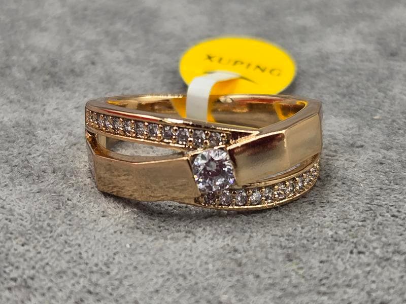 Каблучка Xuping 7,5 мм (16 розмір ) колір 18к