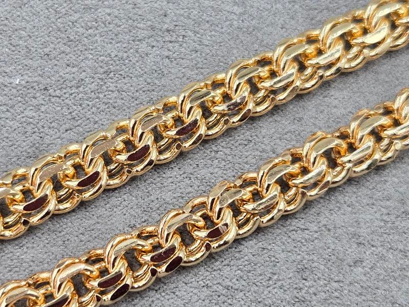 Ланцюг бісмарк Xuping 7,5 мм довжина 50 см (позолота 18к)