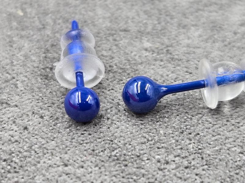 Гвоздики кераміка Xuping 4 мм сині