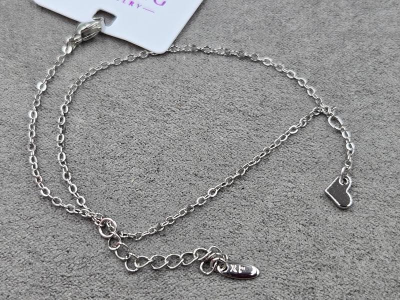 Браслет на ногу Xuping 1,6 мм довжина 23+3 см родій