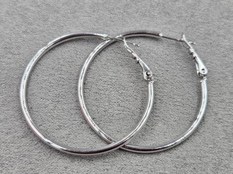 Сережки кільця  M&L Xuping 2 мм 40 мм родій