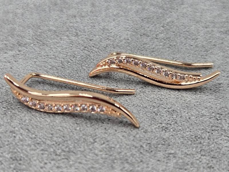 Сережки каффа Fallon 4*26 мм колір золото