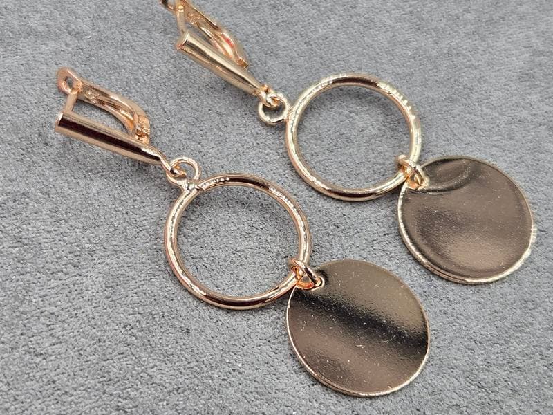 Сережки Fallon 18*55 мм англійський замок колір золото