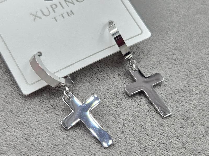 Сережки ТТМ Xuping 12*18 мм висота 32 мм круглий замок нержавіюча сталь