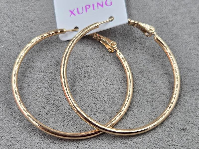 Сережки кільця  Xuping 2 мм діаметр 40 мм колір 18к