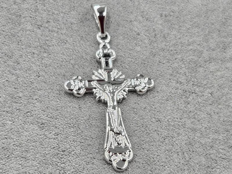 Хрестик Xuping 23 мм висота 45 мм родій