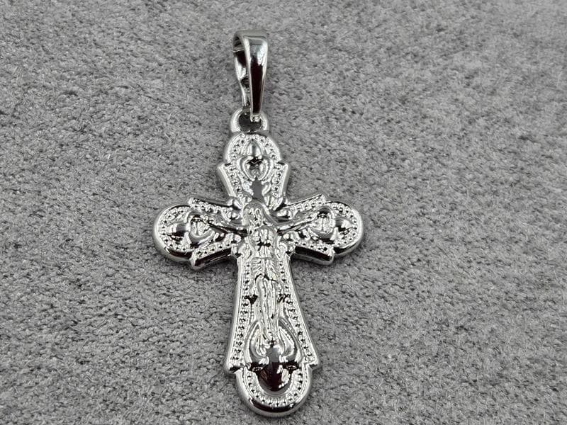 Хрестик Xuping 18 мм висота 24 мм родій