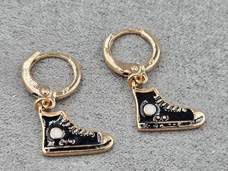 Сережки Xuping 13*9 мм висота 23 мм круглий замок колір 18к