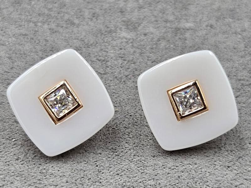 Сережки Xuping 18 мм висота 18 мм англійський замок колір 18к