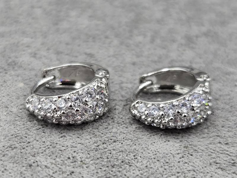 Сережки Xuping 5 мм висота 12 мм англійський замок родій