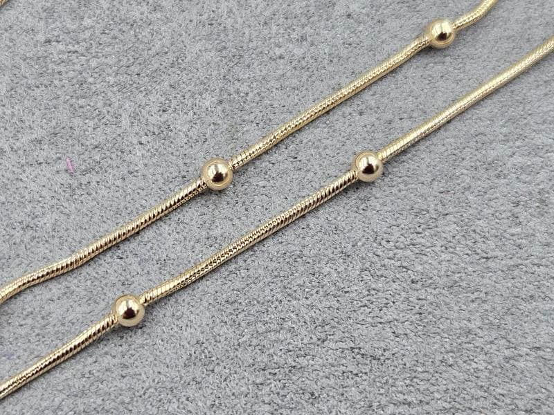 Ланцюг Xuping 3+1 мм довжина 60 см колір золото