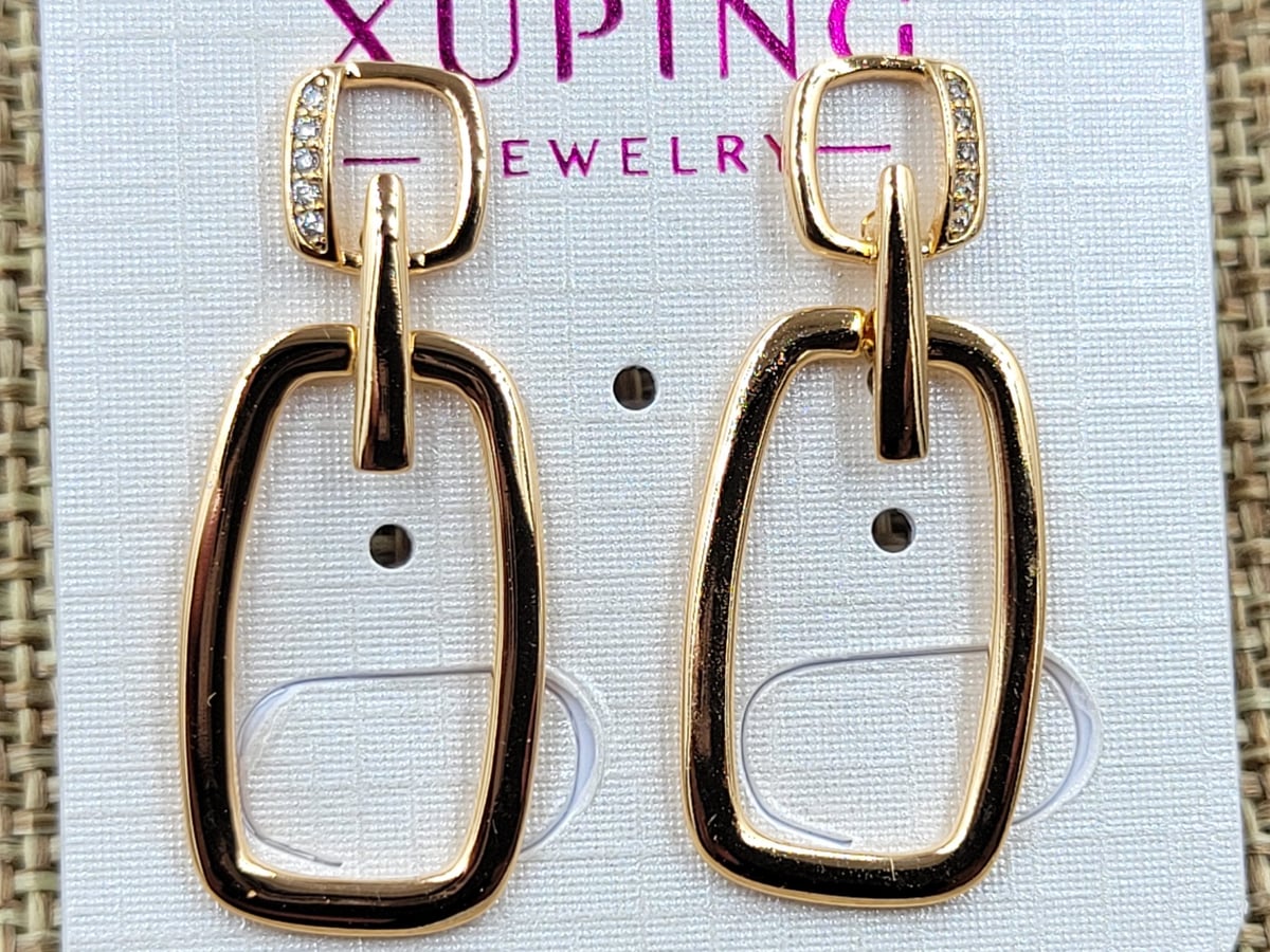 Гвоздики Xuping 14 мм д. 33 мм позолота 18к