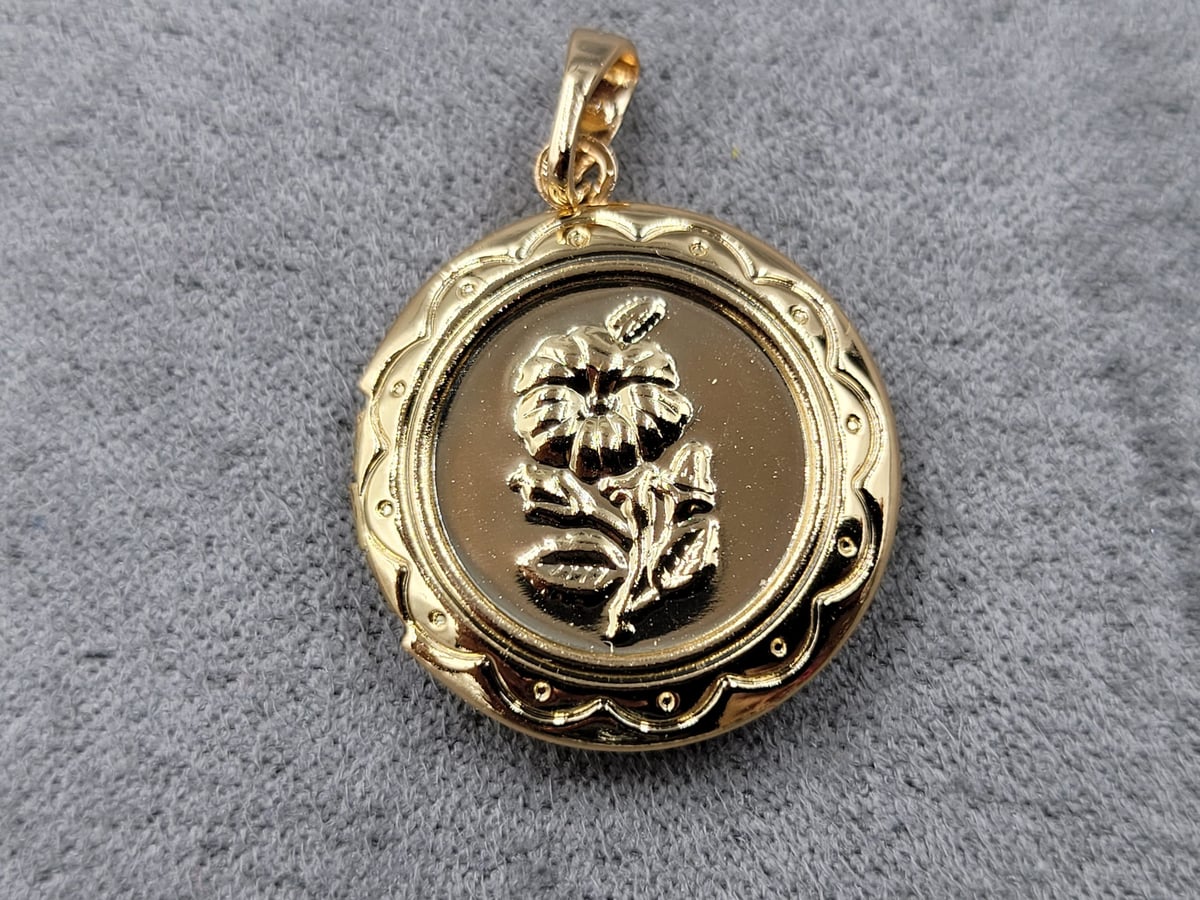 Ладанка 20 мм Xuping позолота 18к