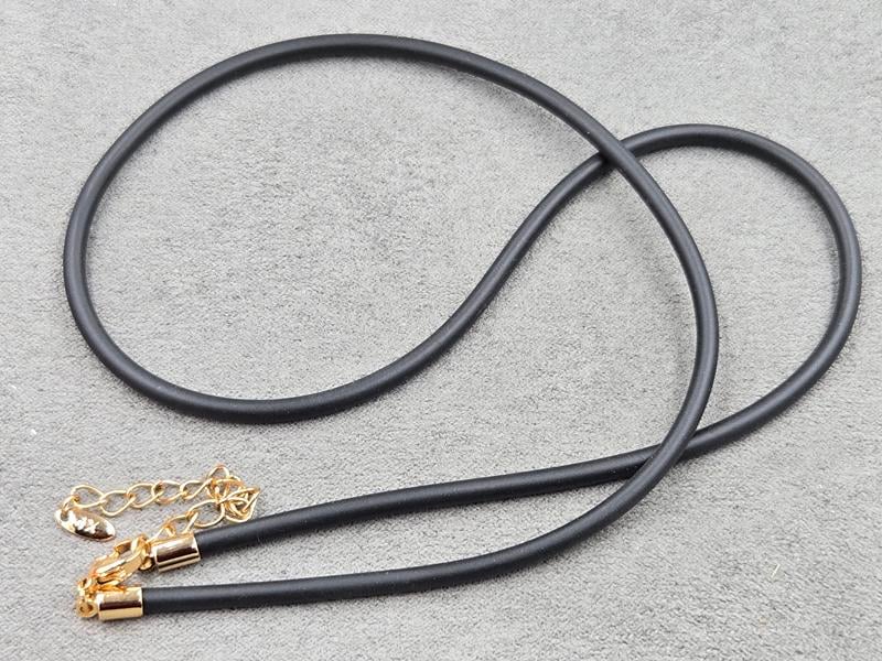 Шнурок Xuping силікон 3 мм довжина 50+5 см колір 18к