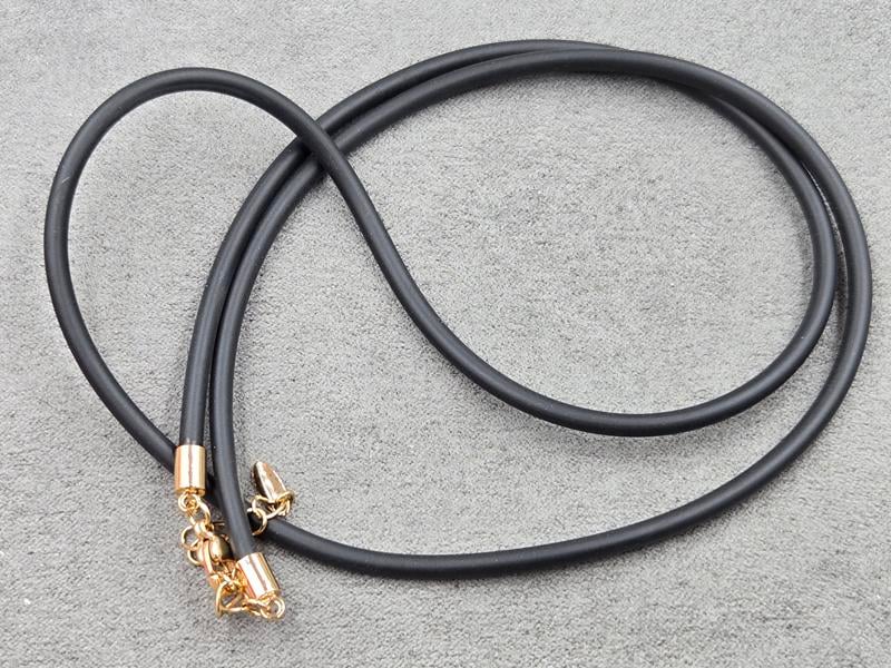 Шнурок Xuping силікон 3 мм довжина 60+5 см колір золото 18к