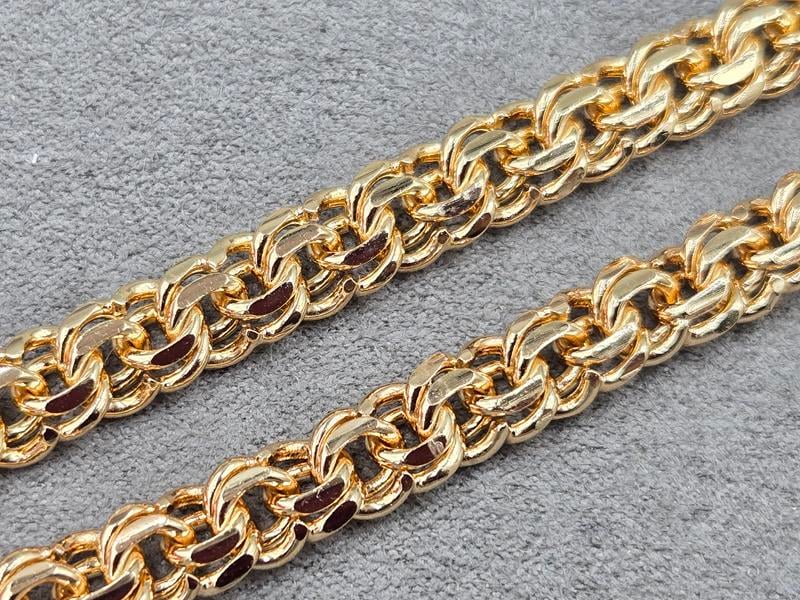 Ланцюг бісмарк Xuping 7,5 мм довжина 50 см (позолота 18к)