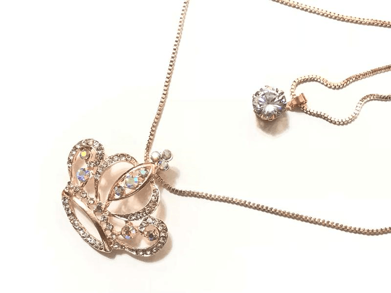 Кулон 2-ой 60см + 70см цвет золото