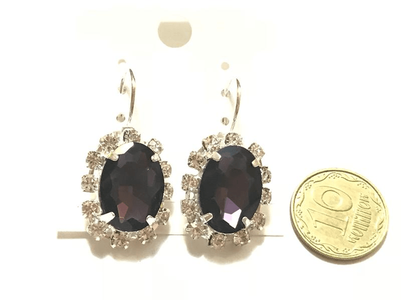 Серьги темно-сиреневый