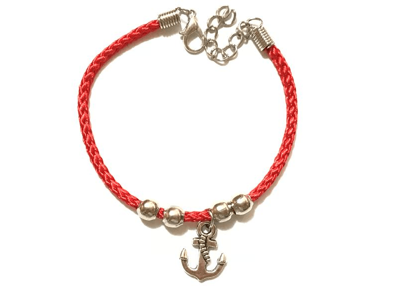 Красная нить браслет 10шт *якорь*