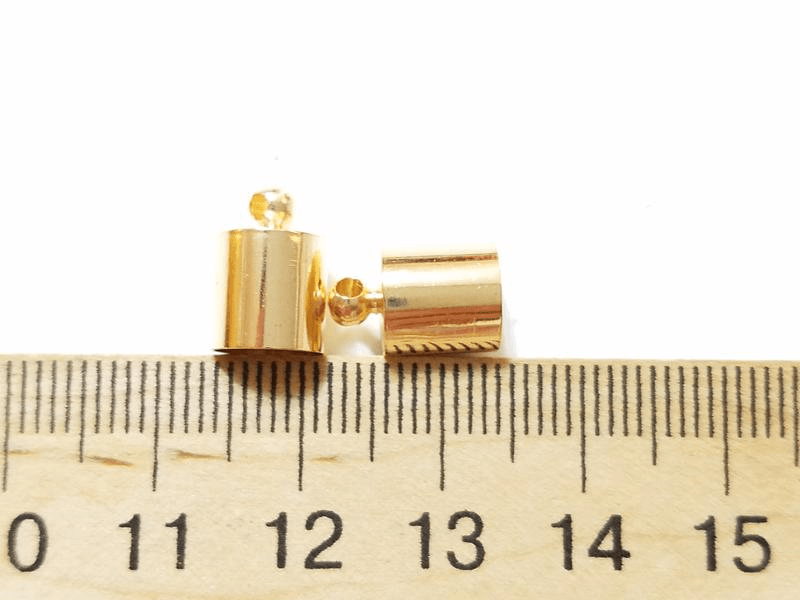 Колпачки 8*12мм 50 шт цвет золото