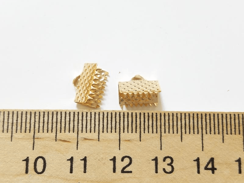 Зажим на ленту 10мм 65шт (20гр) цвет золото