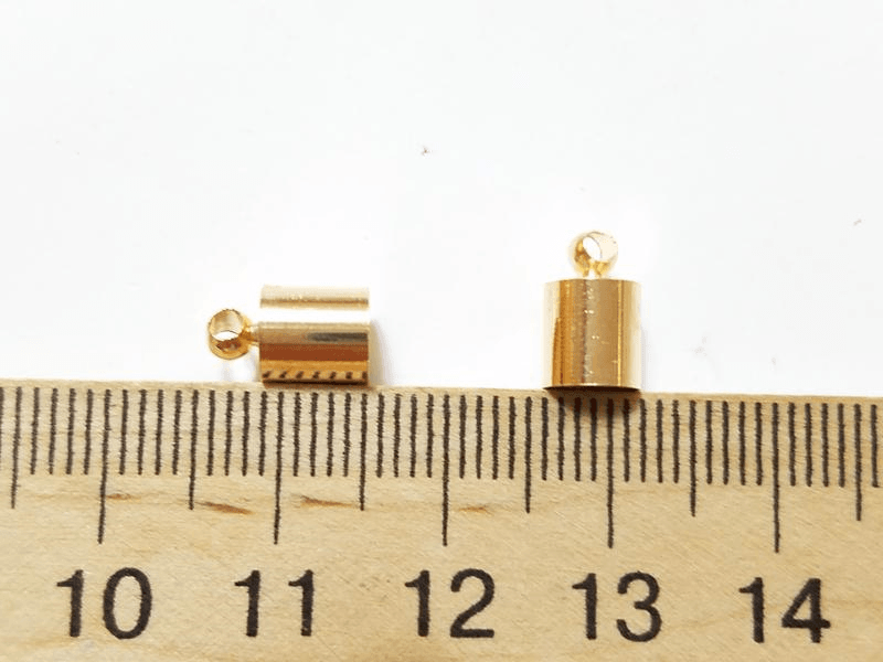 Колпачки 6*10мм 50 шт цвет золото