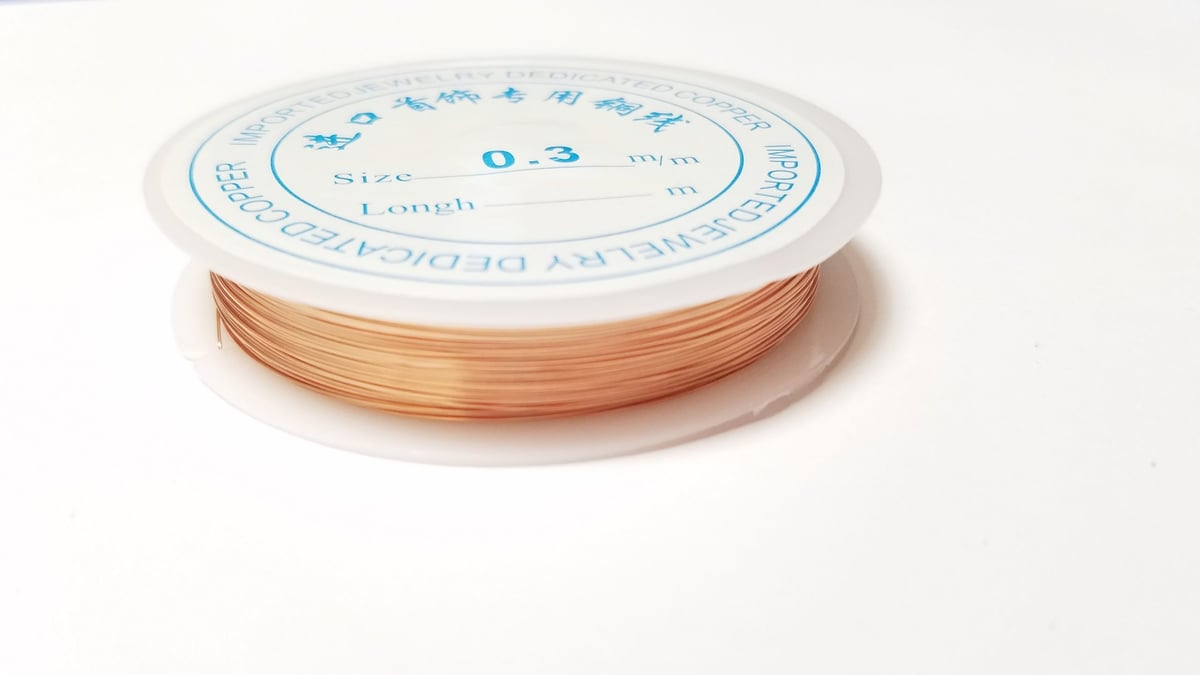 Дріт 0,3 мм колір рожеве золото 1 шт (не міняє колір)