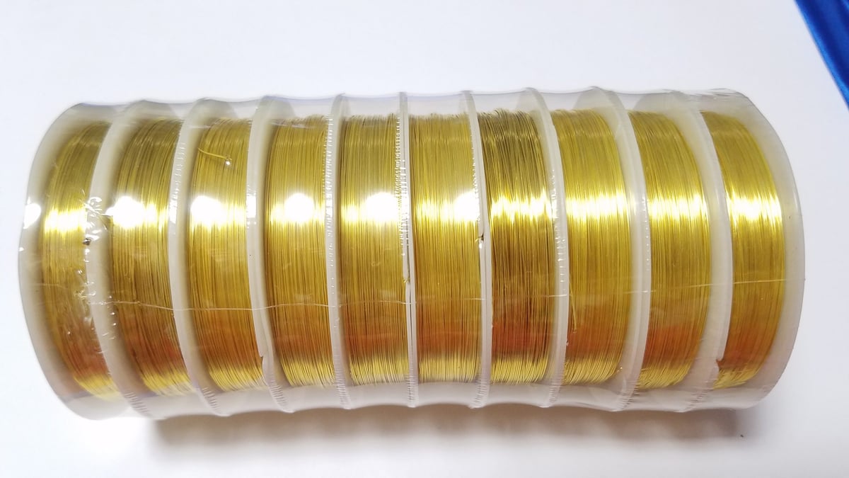 Дріт 0,3 мм упаковка 10 шт колір лимонне золото (не міняє колір)