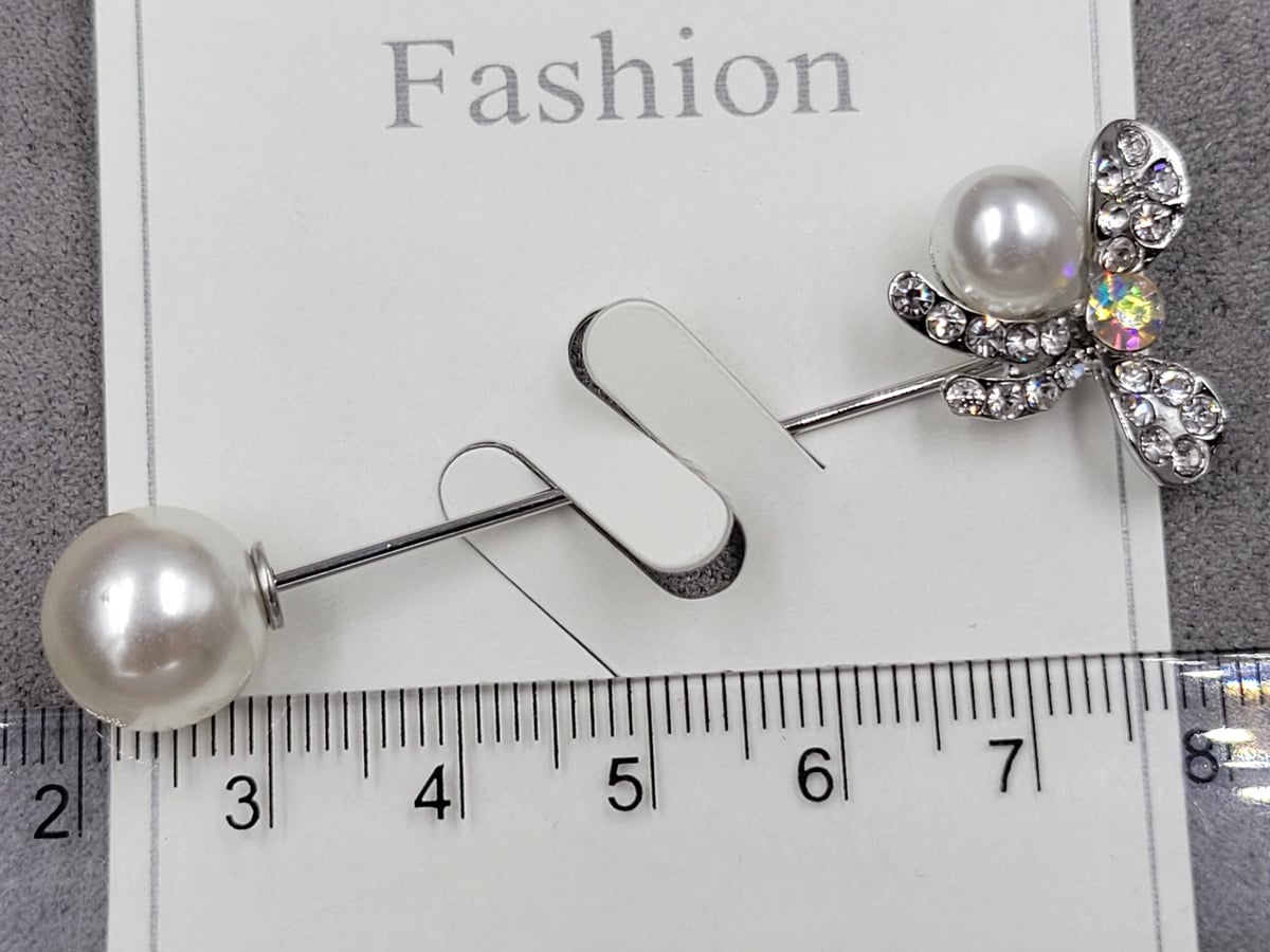 Брошь шпилька колір срібло