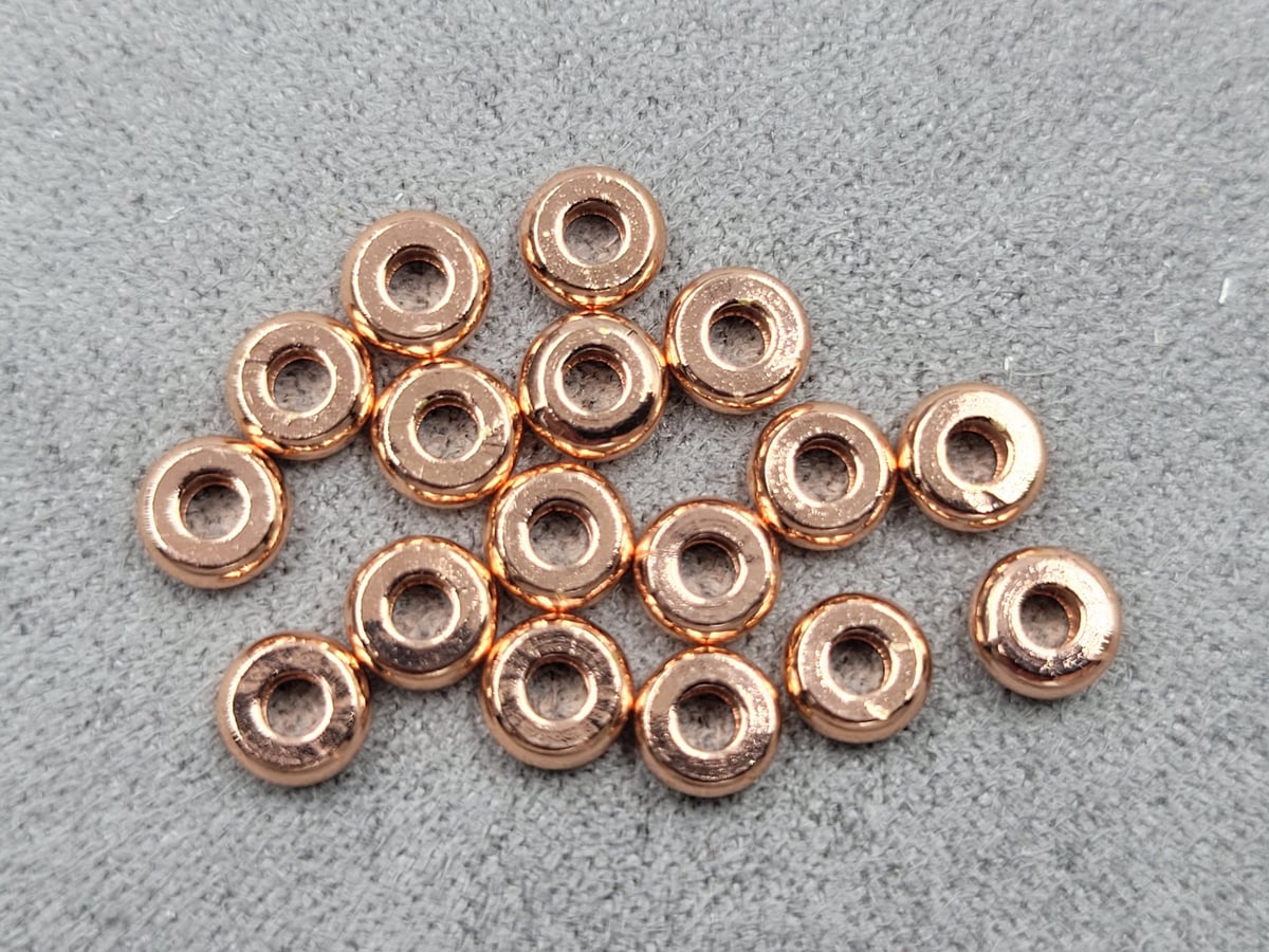 Рондели 5 мм цвет розовое золото 50 шт (гиппоаллергенный сплав)