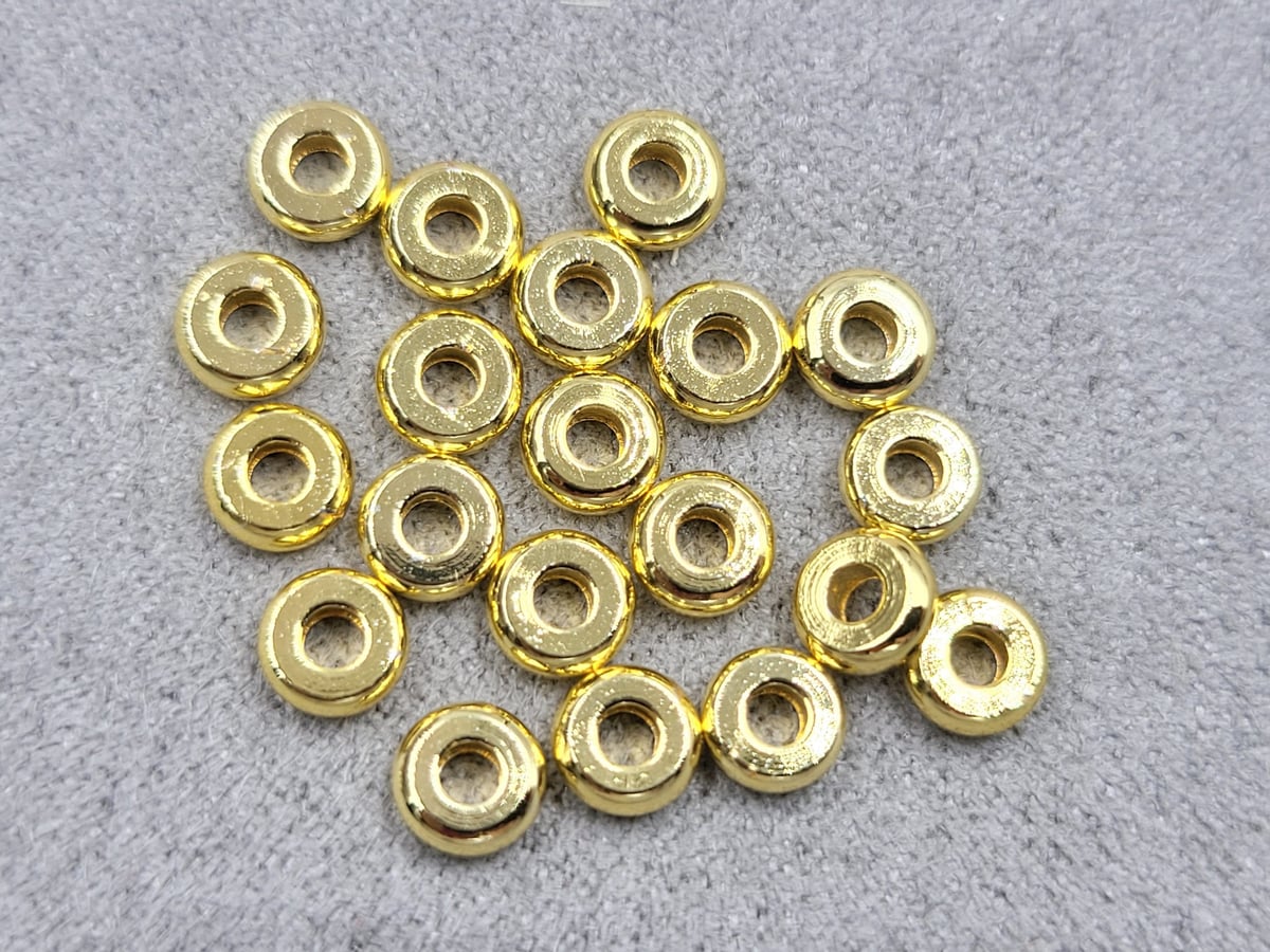 Ронделі 5 мм колір лимонне золото 50 шт (гипоалергений сплав)