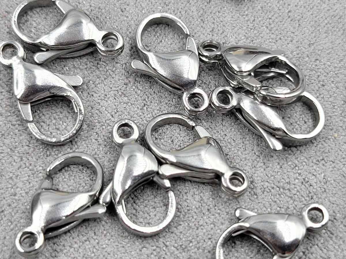 Замки 15 мм 10 штук нержавіюча сталь