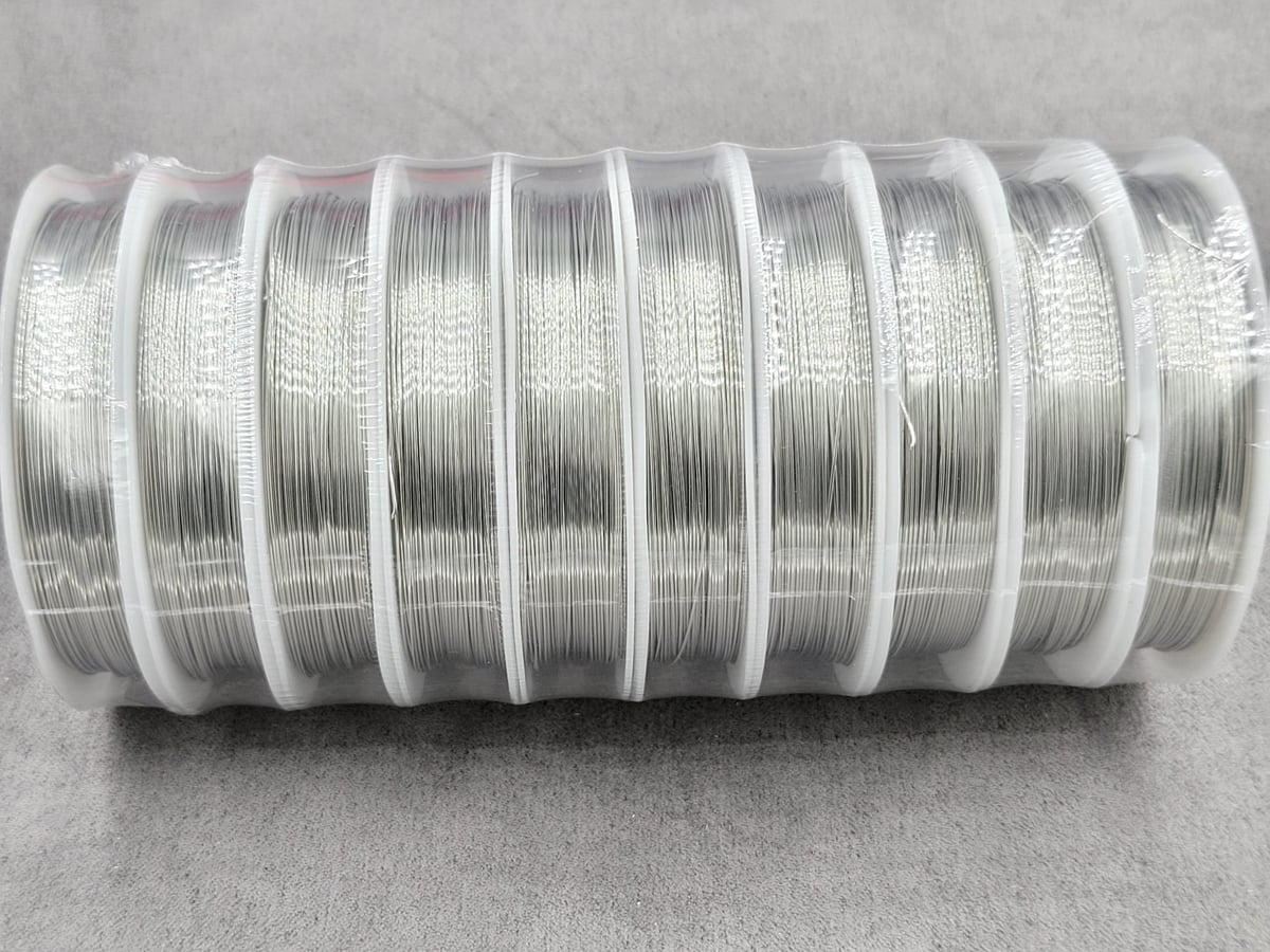 Дріт 0,4 мм упаковка 10 шт 15 м колір світла сталь (гіпоалергений сплав)