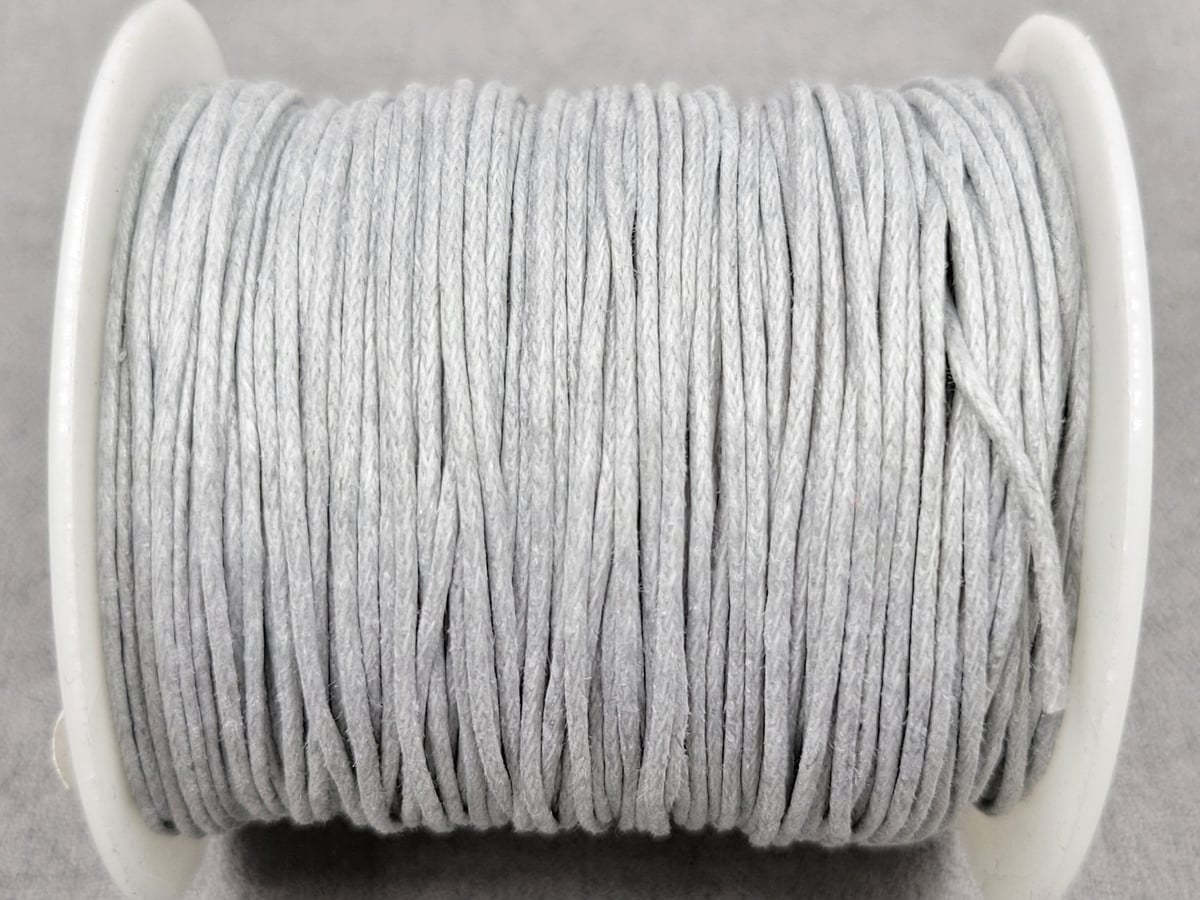 Шнур бавовняний 1 мм 100 ярдов сірий