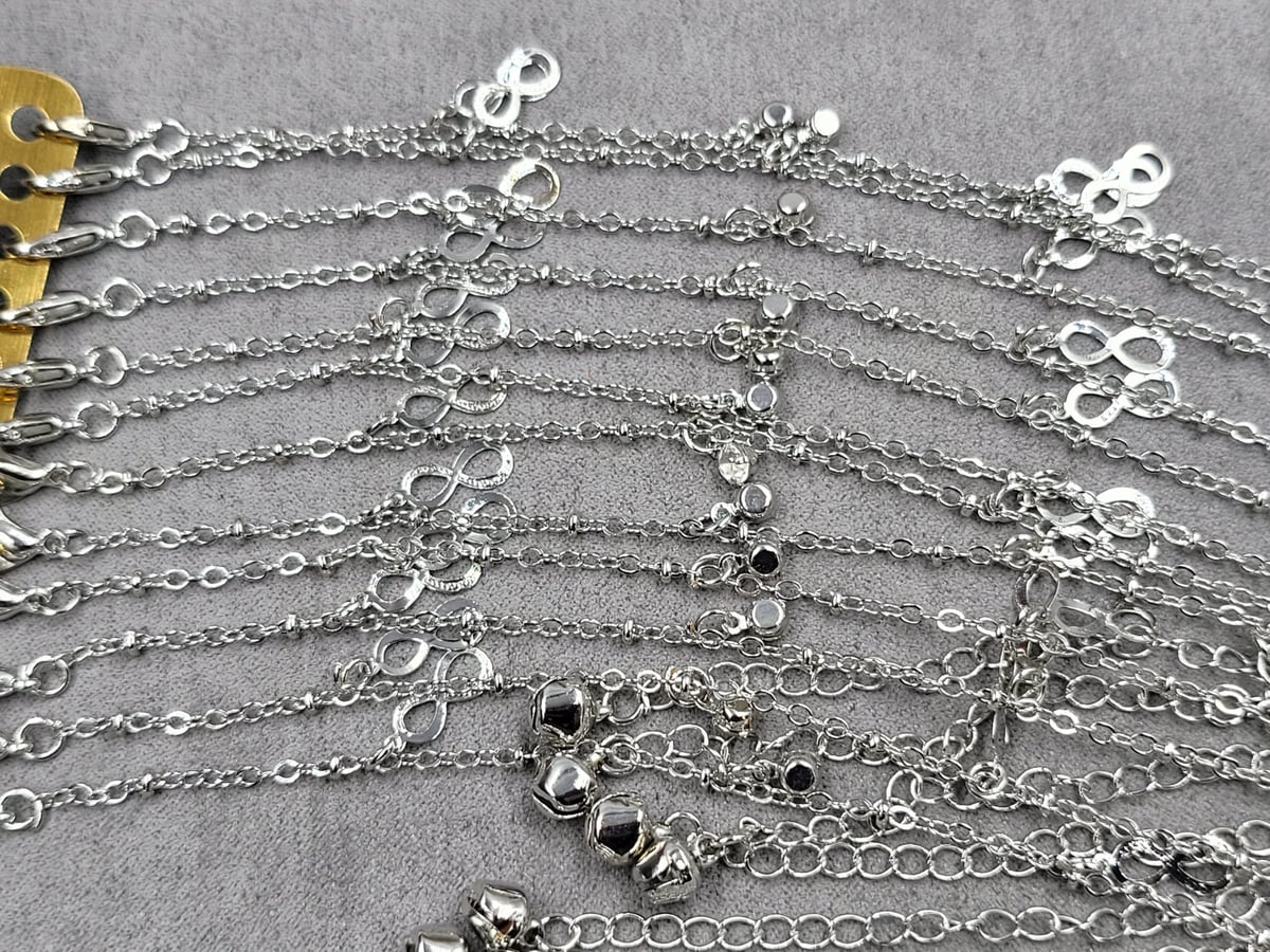 Браслет на руку (ногу) 12 штук д. 19+6 см