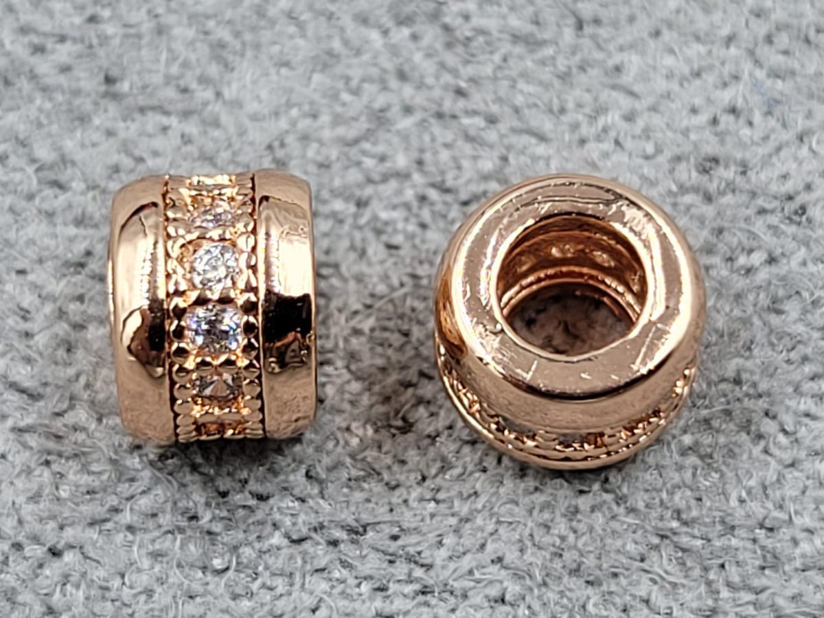 Рондель 5,6 мм толщина 4,3 мм цвет розовое золото (гиппоаллергенный сплав)