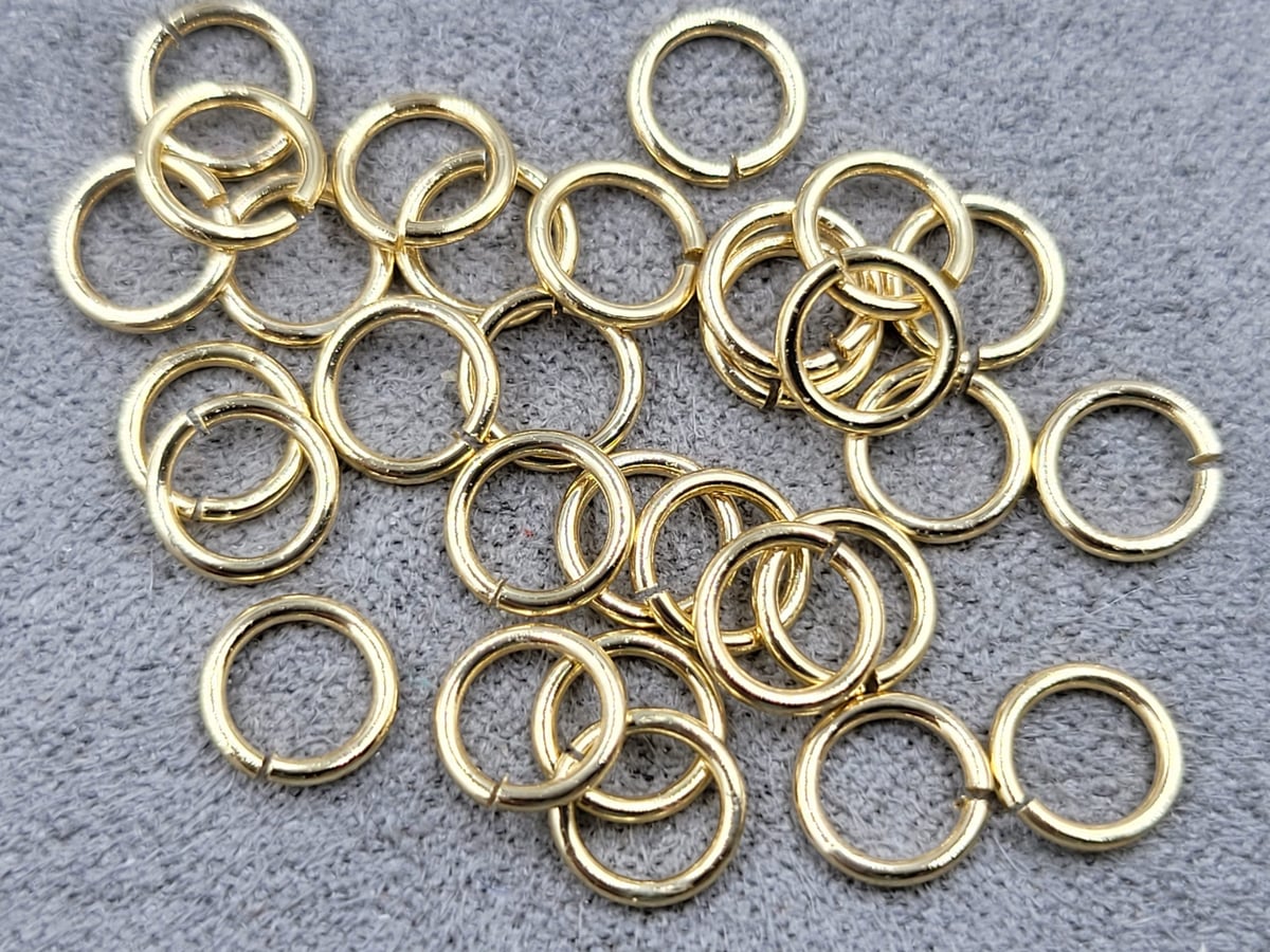З"єднувальні кільця 6 мм 50 шт колір золото (гіпоалергений сплав)